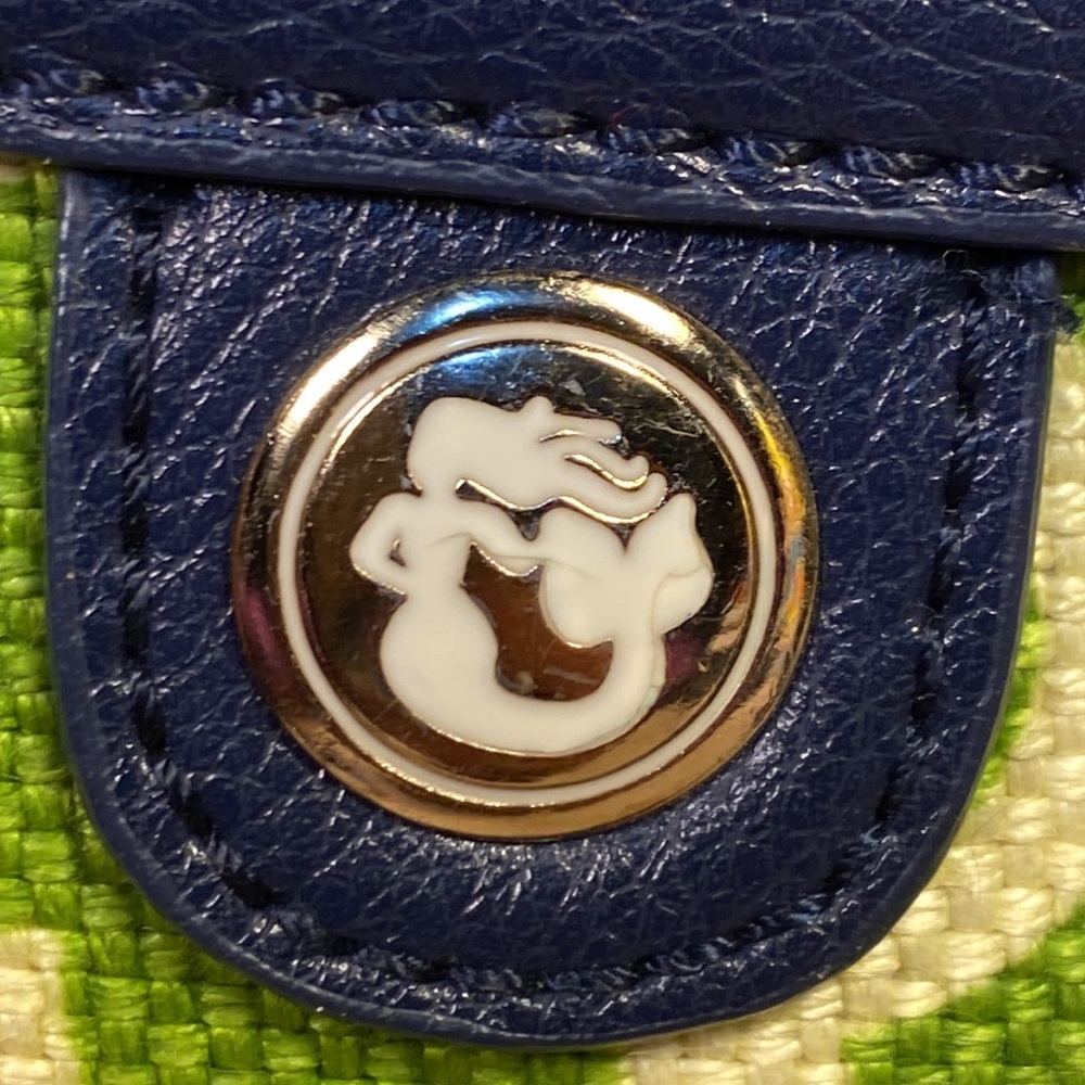 Spartina almost NEW leather/linen wristlet w/removable leash - Picture 14 of 16